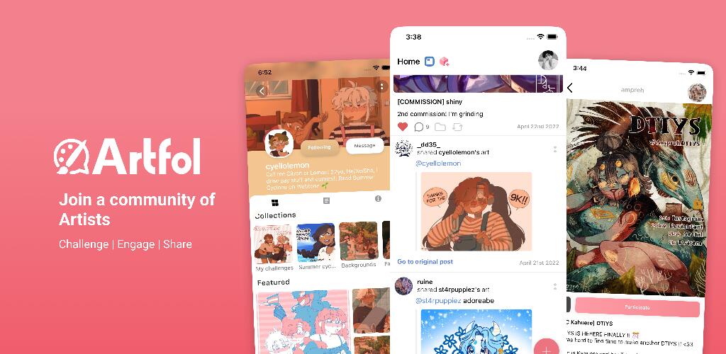 Discovery splash banner for Artfol Discord server