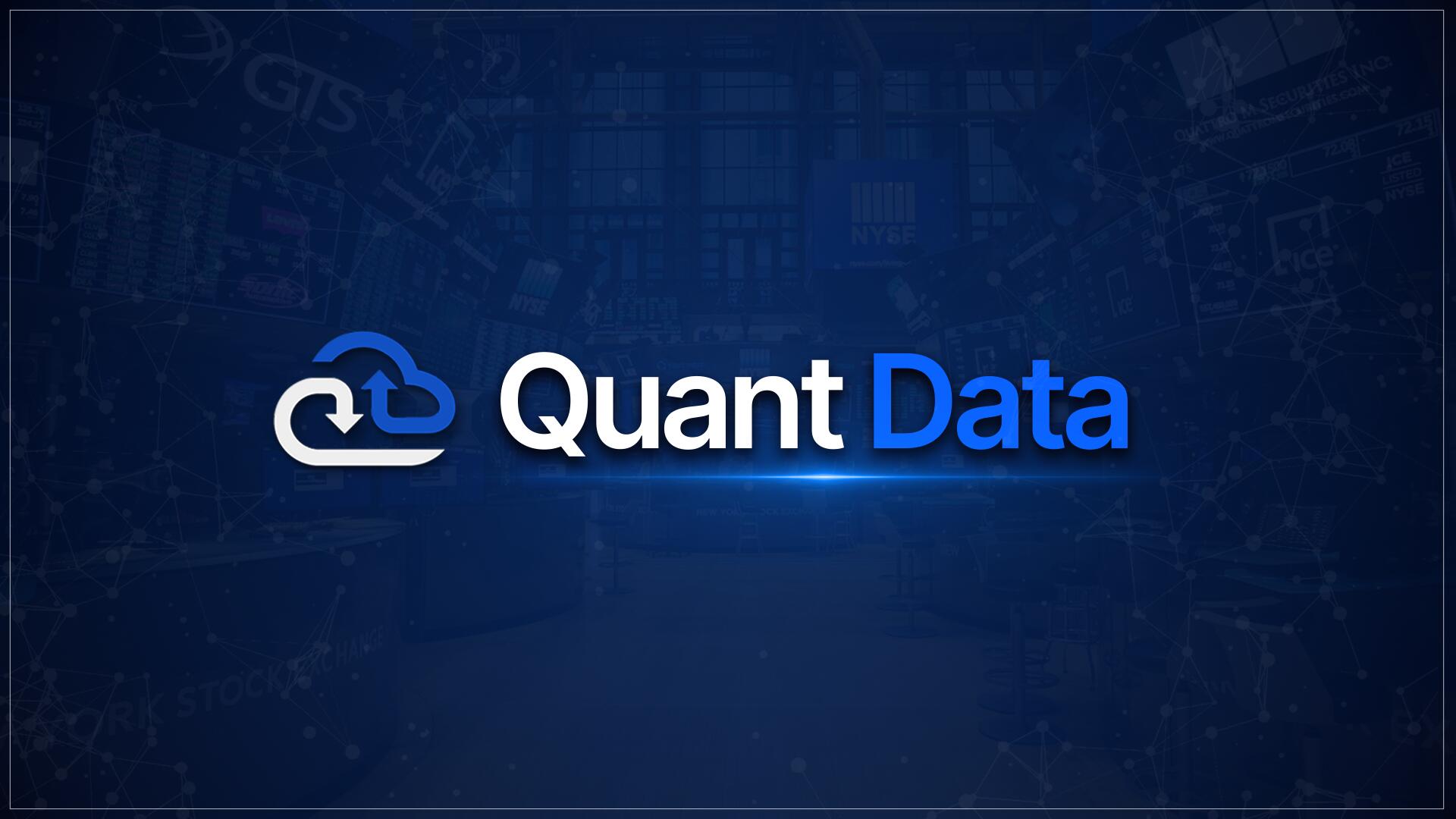 Discovery splash banner for Quant Data Discord server