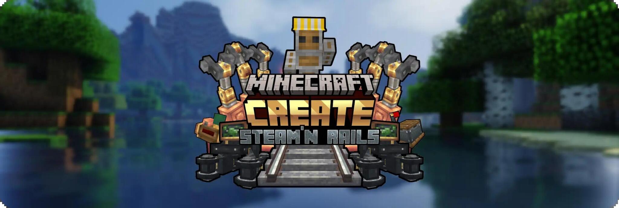 Discovery splash banner for Create: Steam 'n' Rails Discord server