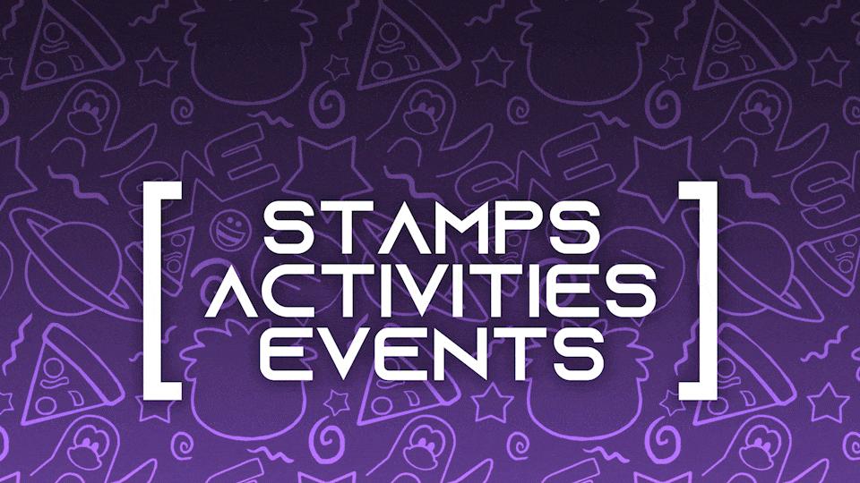Discovery splash banner for Stamps, Activities & Events Discord server