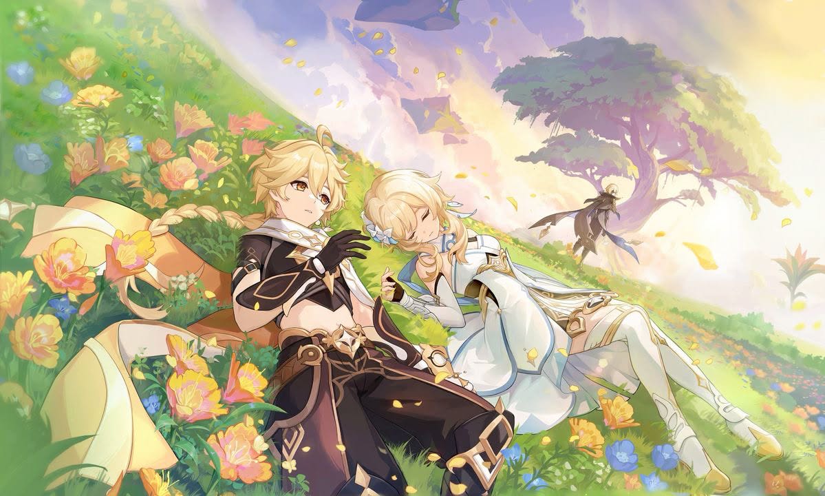 Discovery splash banner for Hoyo's Café ✦ Genshin & HSR Discord server