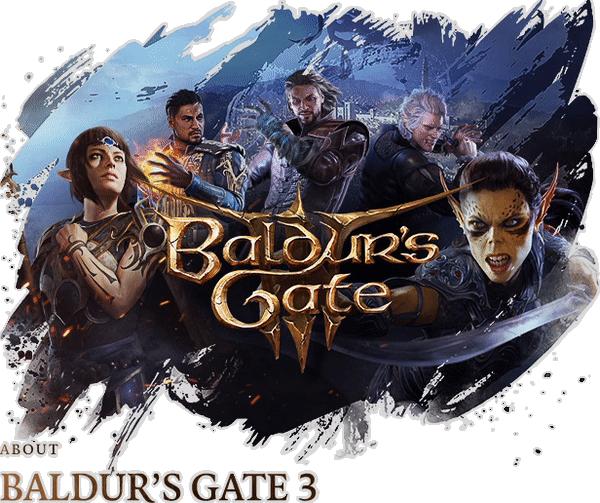 Discovery splash banner for Baldur's Gate 3 - Brasil Discord server