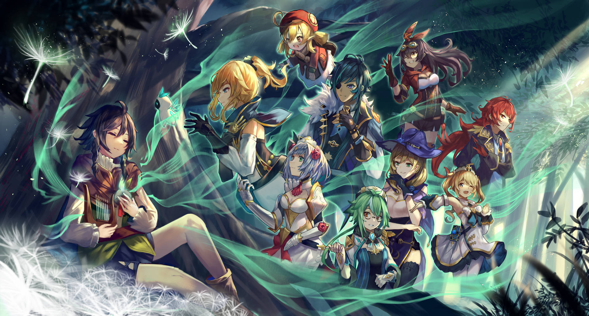 Discovery splash banner for Genshin Impact Hispano Discord server