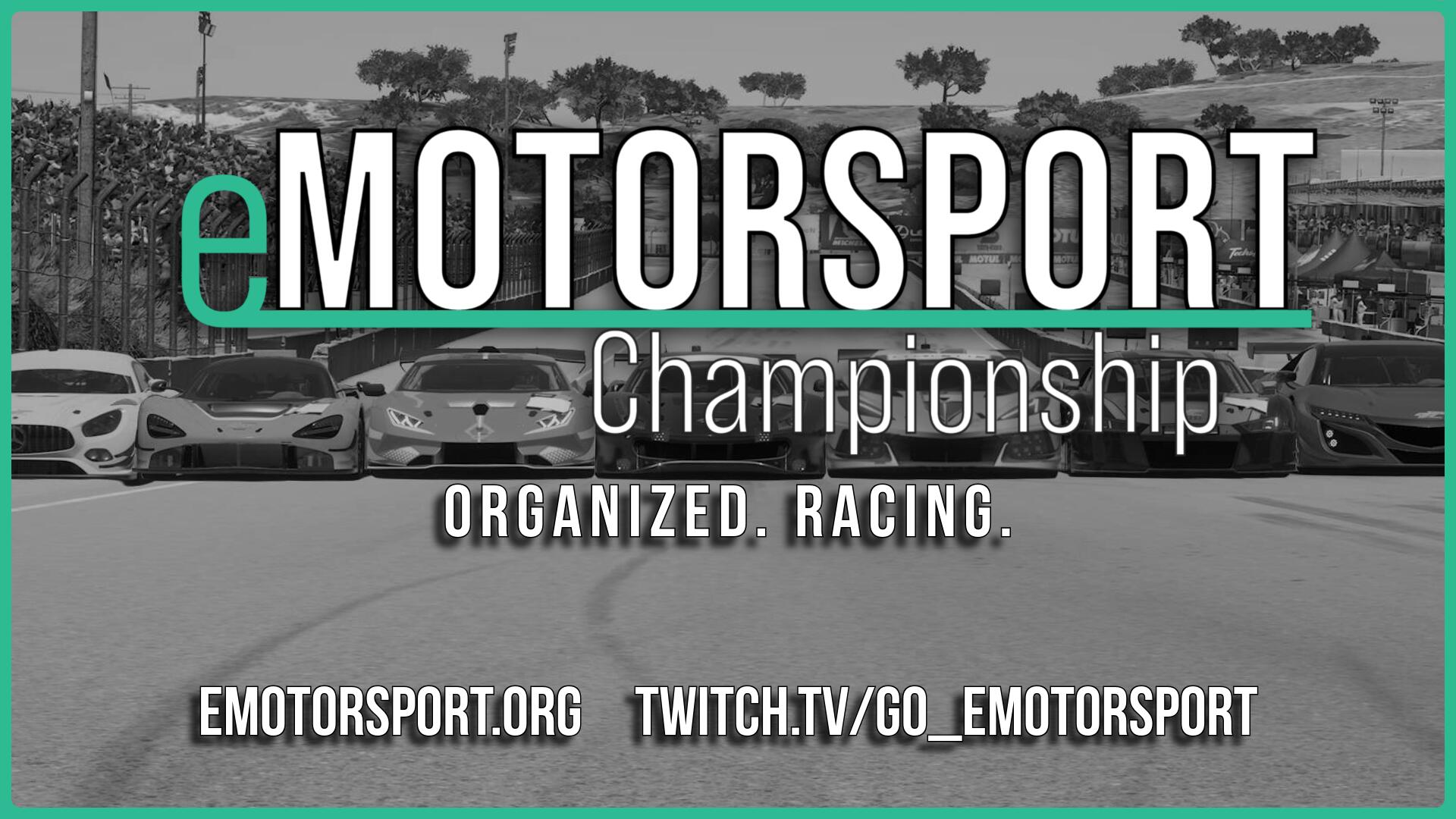 Discovery splash banner for eMotorsport Championship Discord server