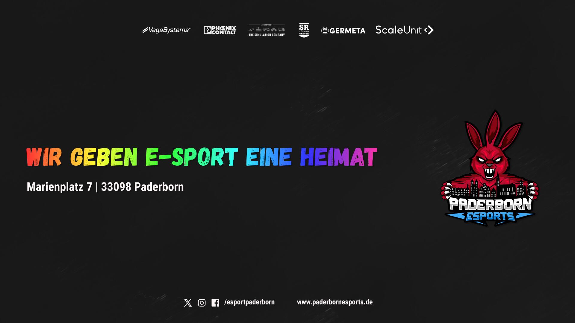 Discovery splash banner for Paderborn E-Sports e.V. Discord server