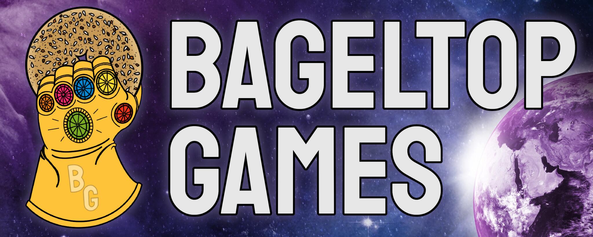 Discovery splash banner for Bageltop Games Discord server