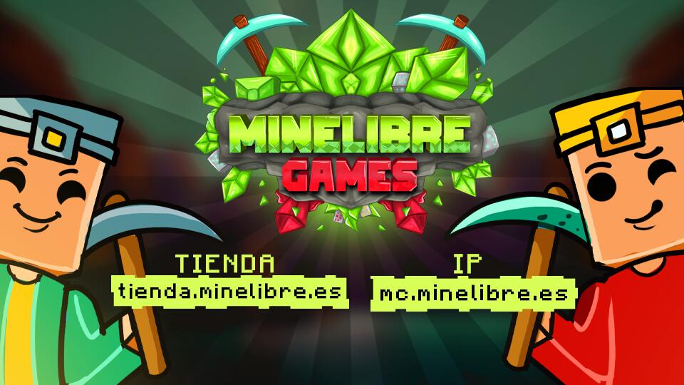 Discovery splash banner for Minelibre Games 🔰 Discord server