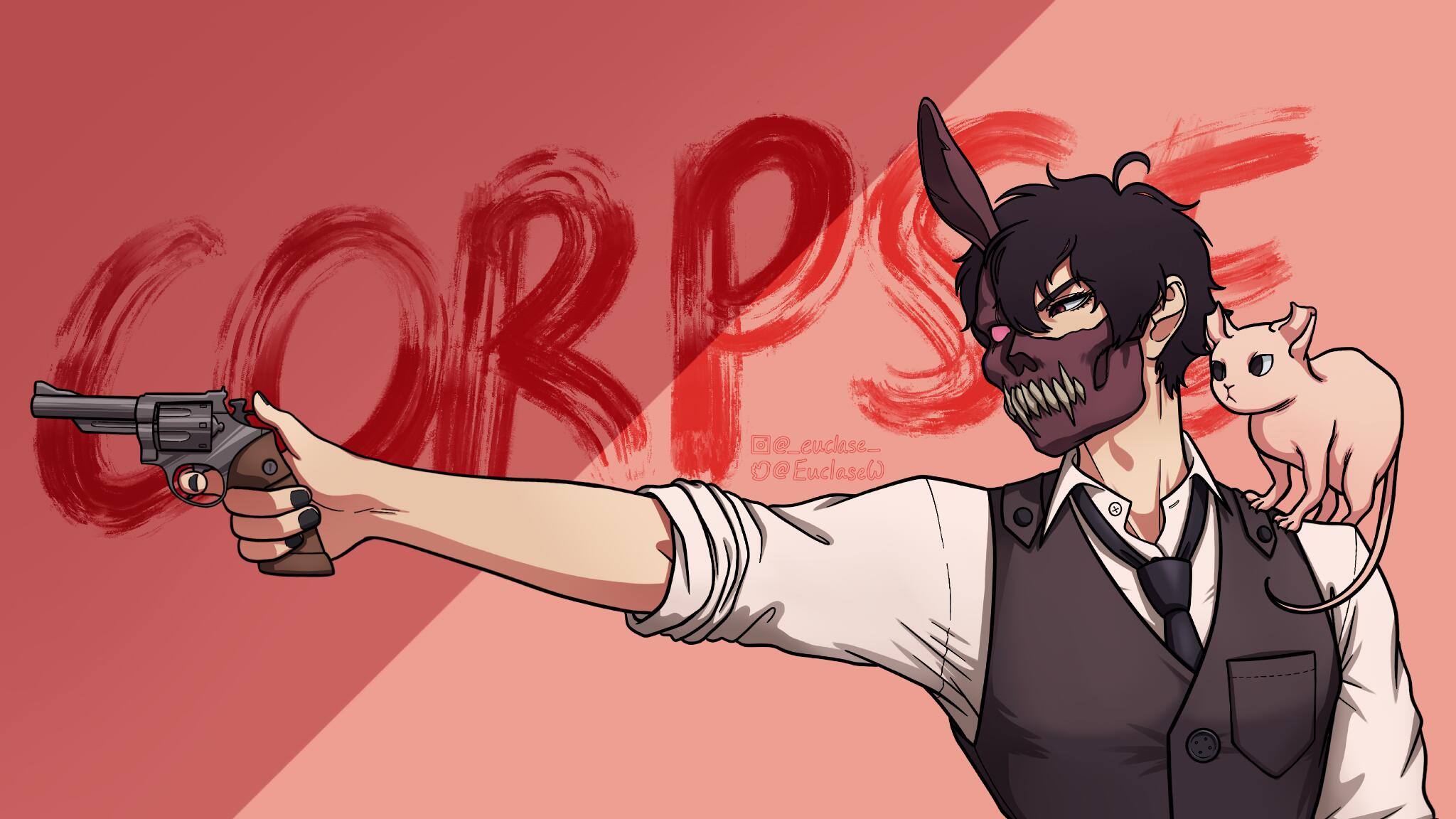 Discovery splash banner for Corpse Husband Discord server