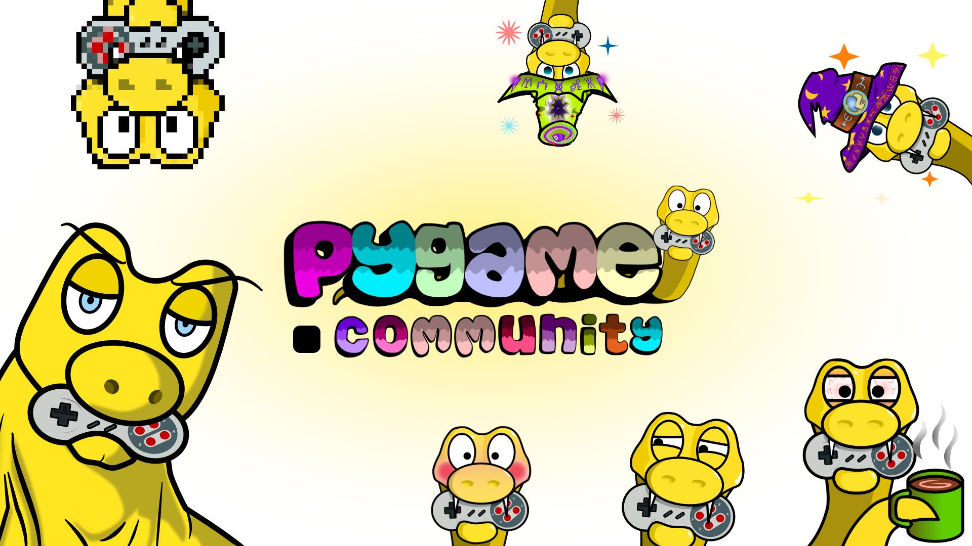 Discovery splash banner for Pygame Community Discord server