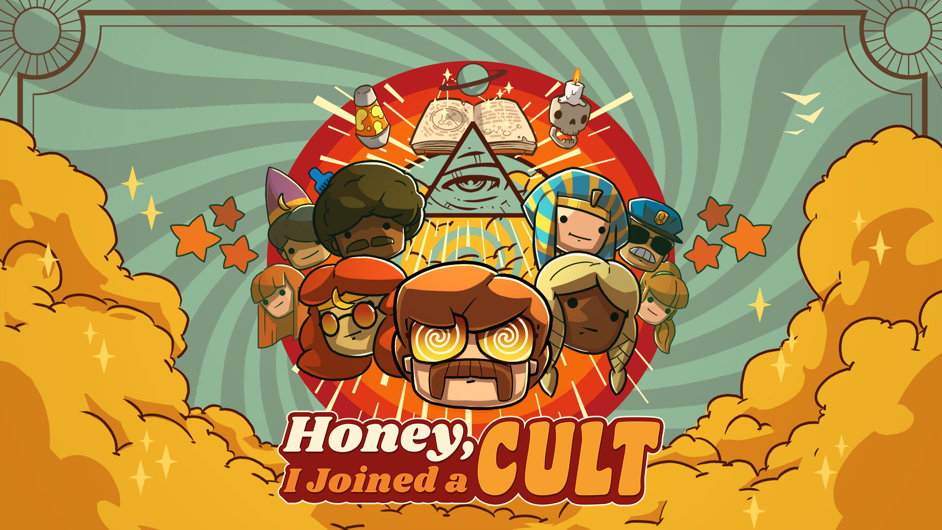 Discovery splash banner for Honey, I Joined A Cult Discord server