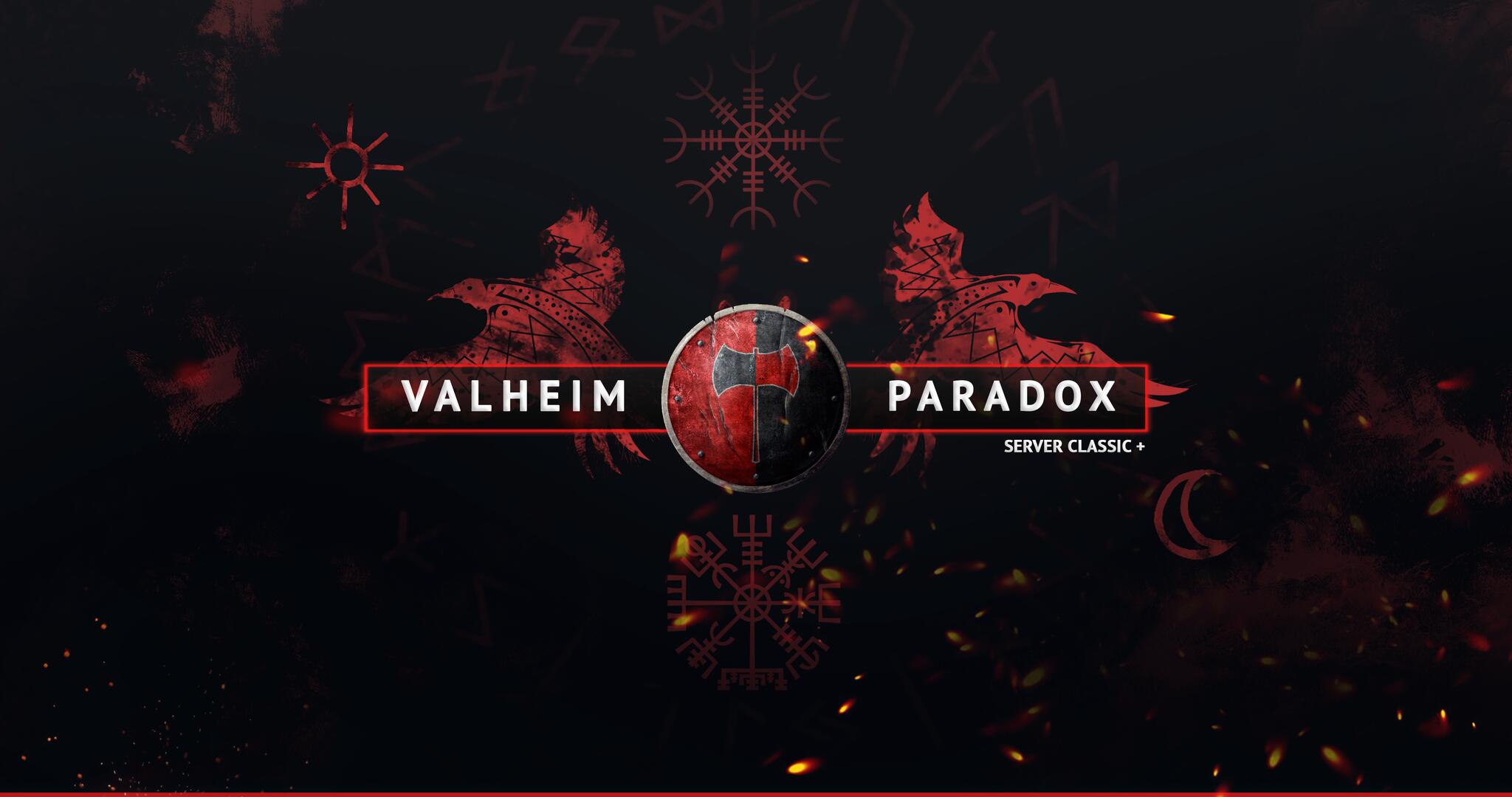 Discovery splash banner for PARADOX | VALHEIM Discord server