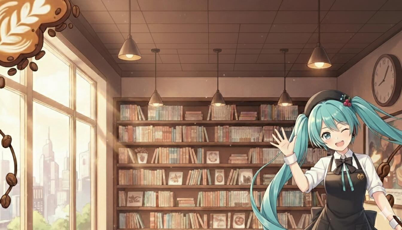 Discovery splash banner for AniCafé Discord server