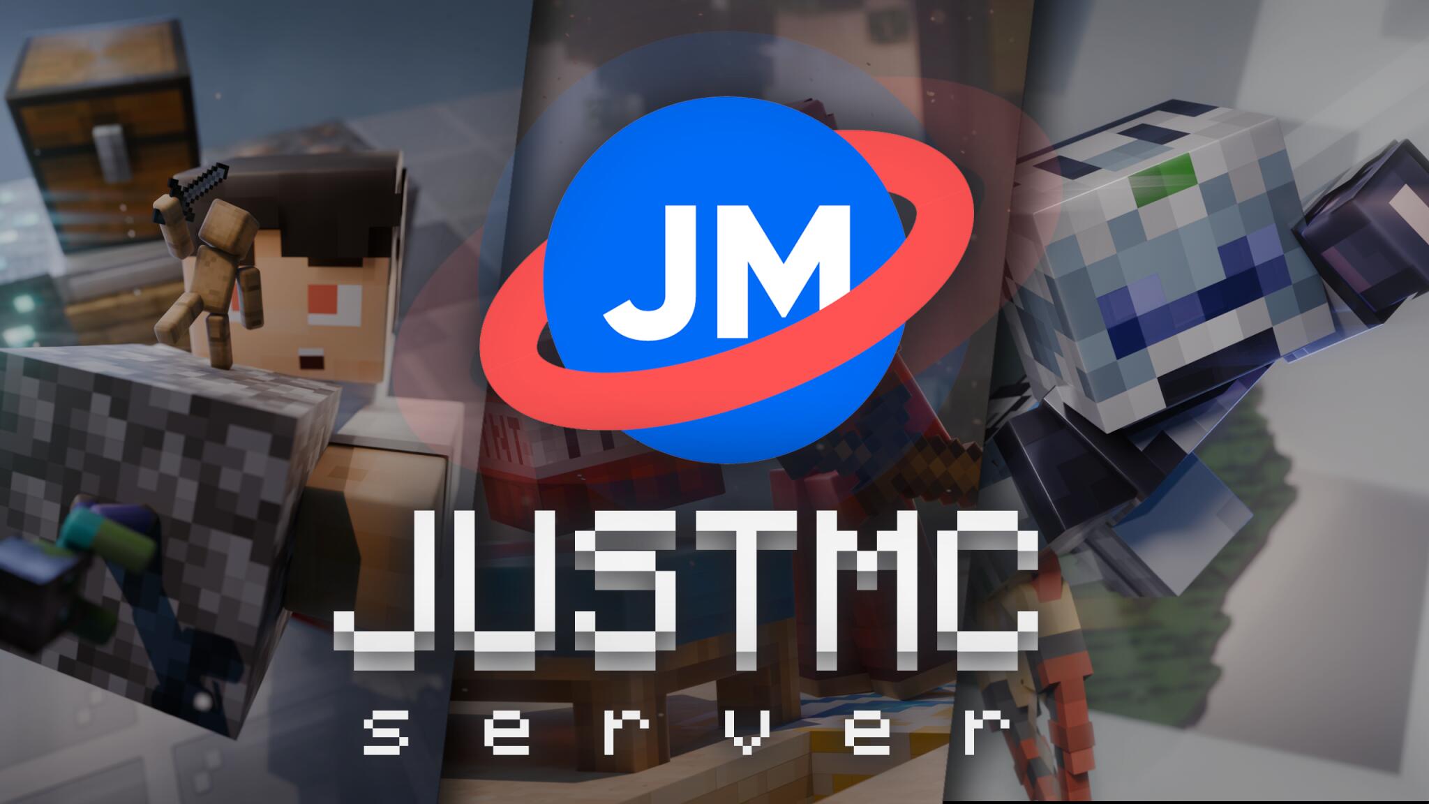 Discovery splash banner for JustMC Discord server