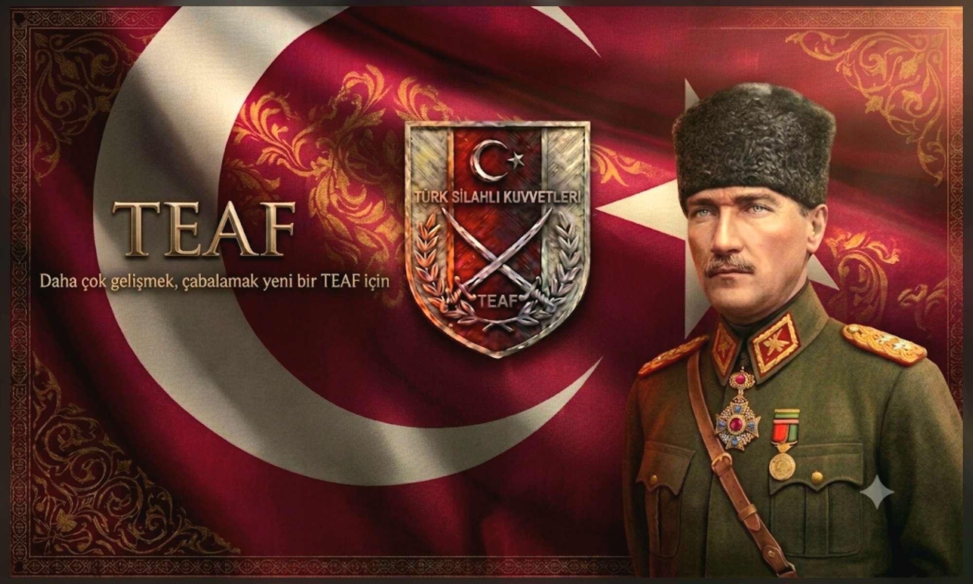 Discovery splash banner for | TEAF | Turkish Armed Forces #YenidenTeaf Discord server
