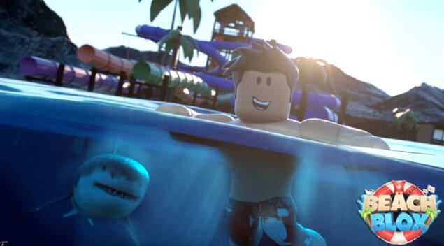 Discovery splash banner for BeachBlox Discord server