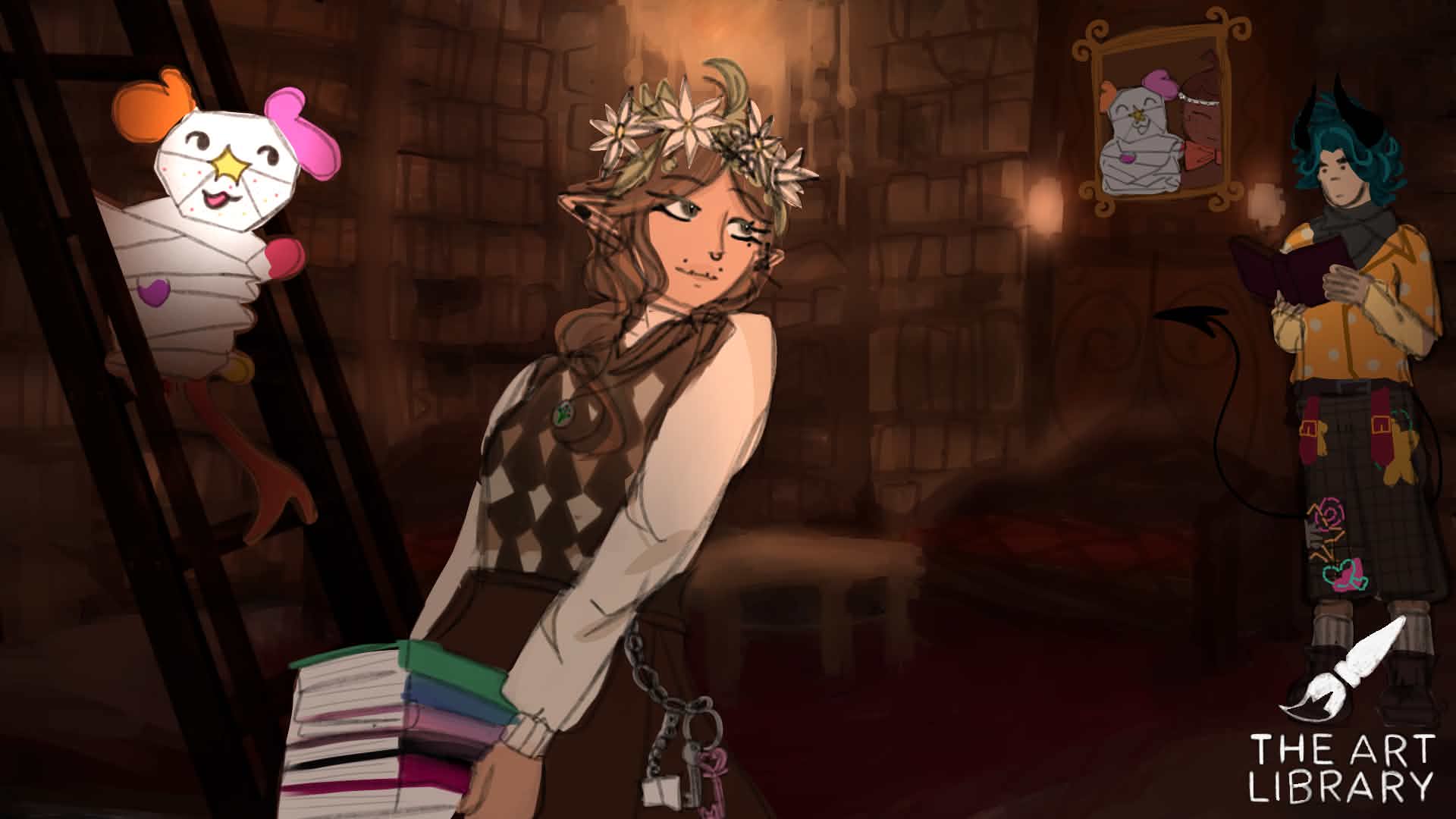 Discovery splash banner for The Art Library Discord server