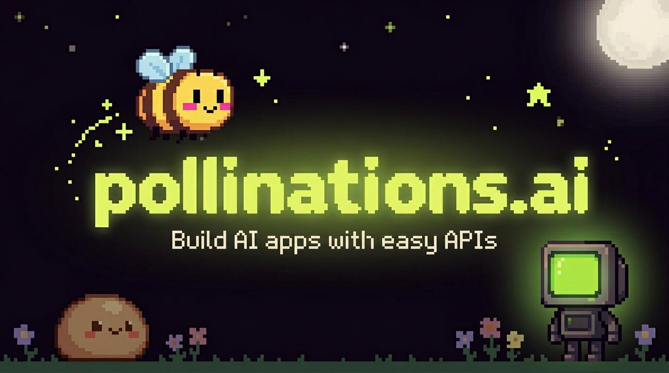 Discovery splash banner for pollinations.ai Discord server
