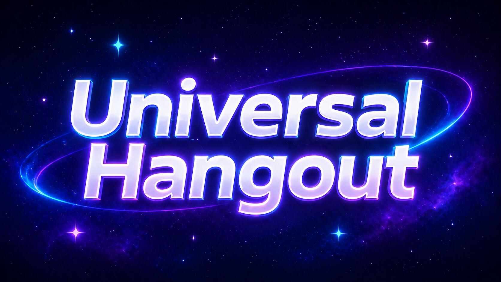 Discovery splash banner for Universal Hangout | Make Friends + Active VC Discord server