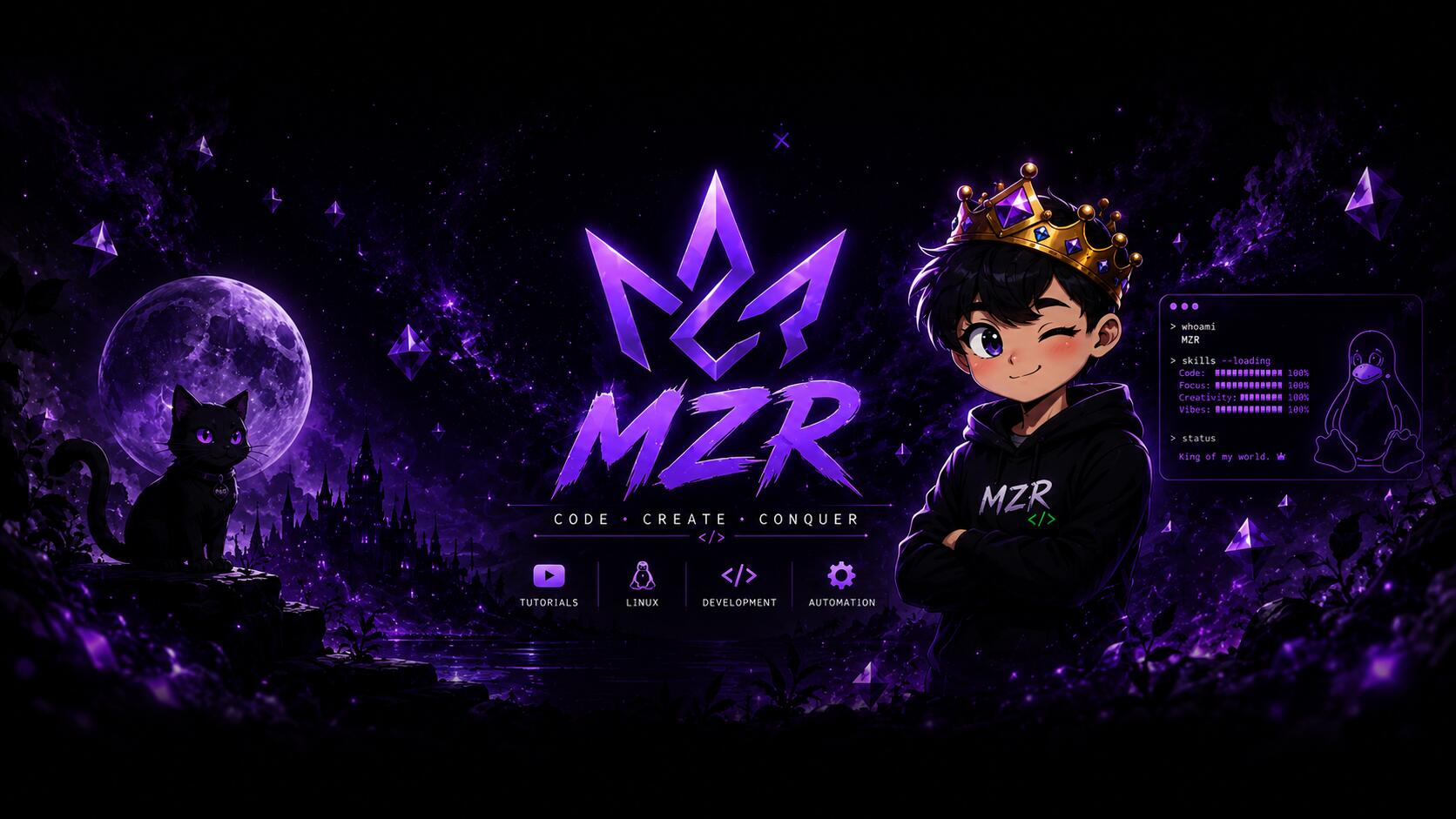 Discovery splash banner for MZR Development Discord server