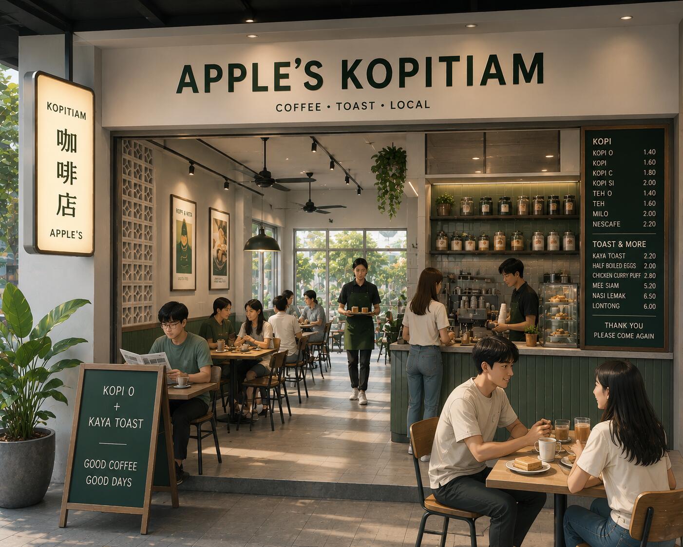 Discovery splash banner for ༺Apple's Kopitiam༻ Discord server
