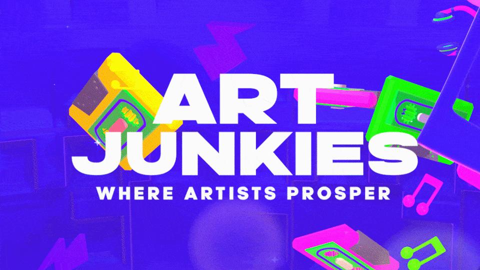 Discovery splash banner for Art Junkies Discord server