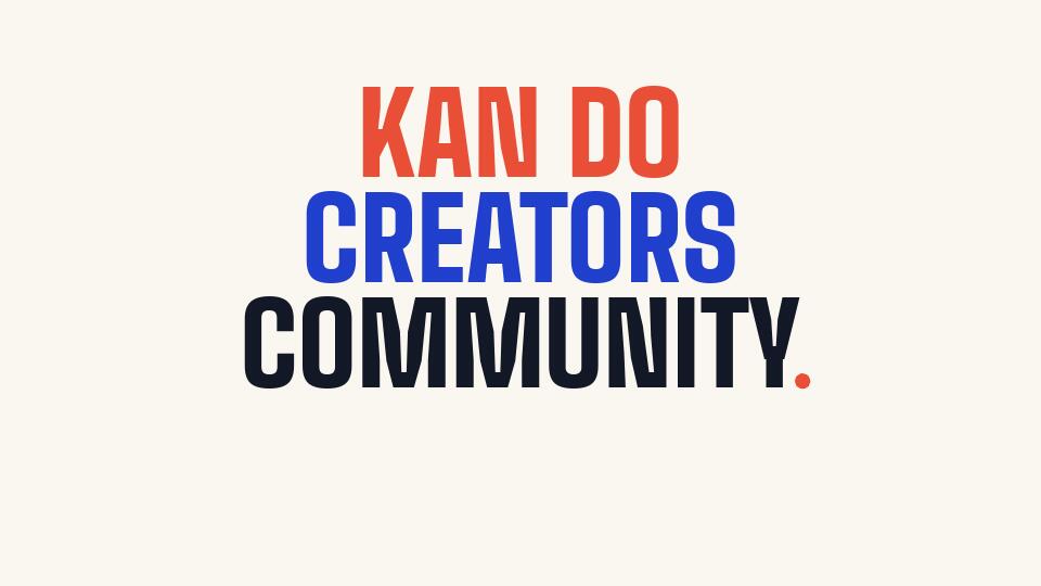 Discovery splash banner for Kan Do Creators Discord server