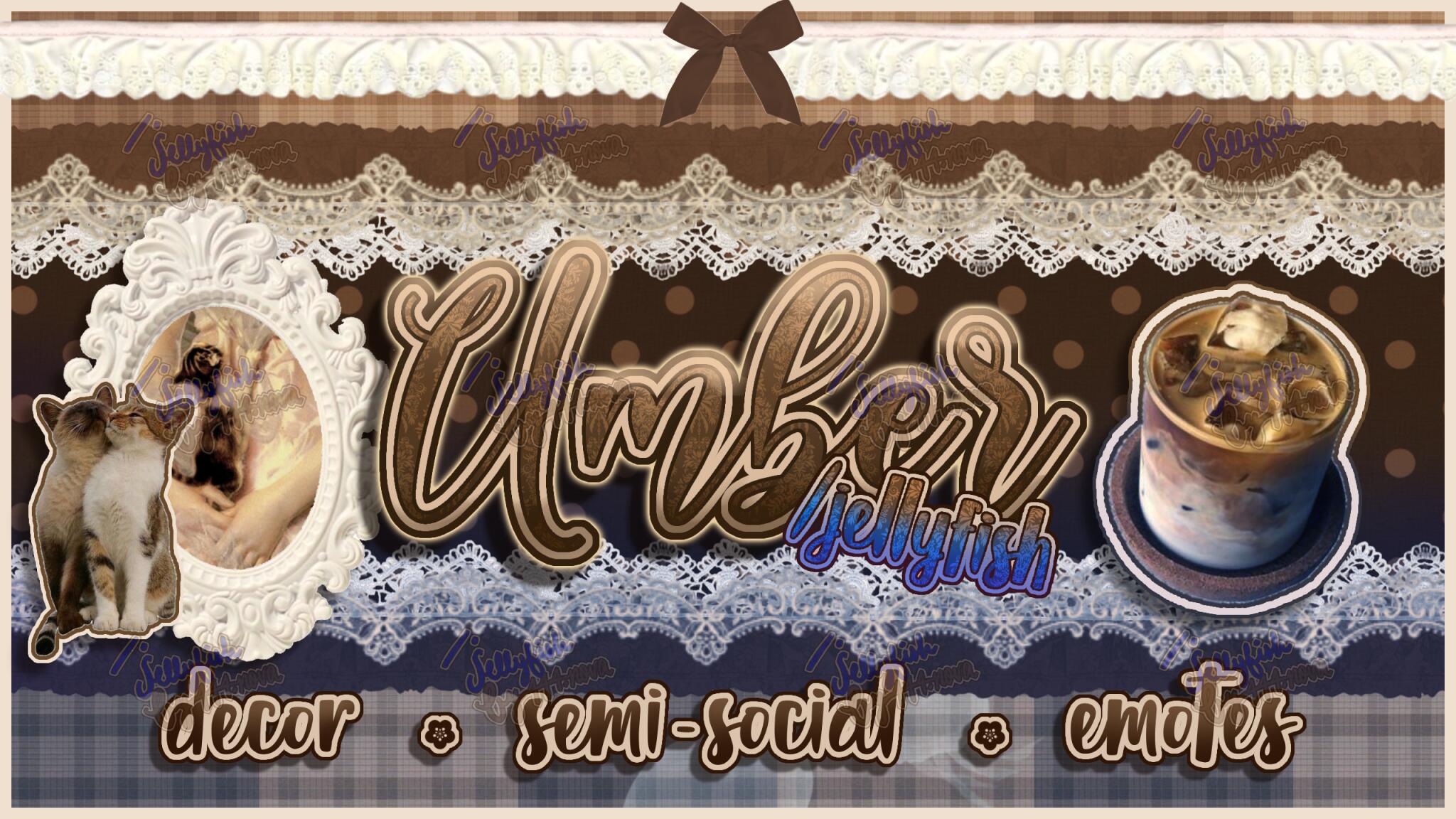 Discovery splash banner for 🌻🕰 ∿ ✺ umber decor ₊ ‧ ⟢ Discord server