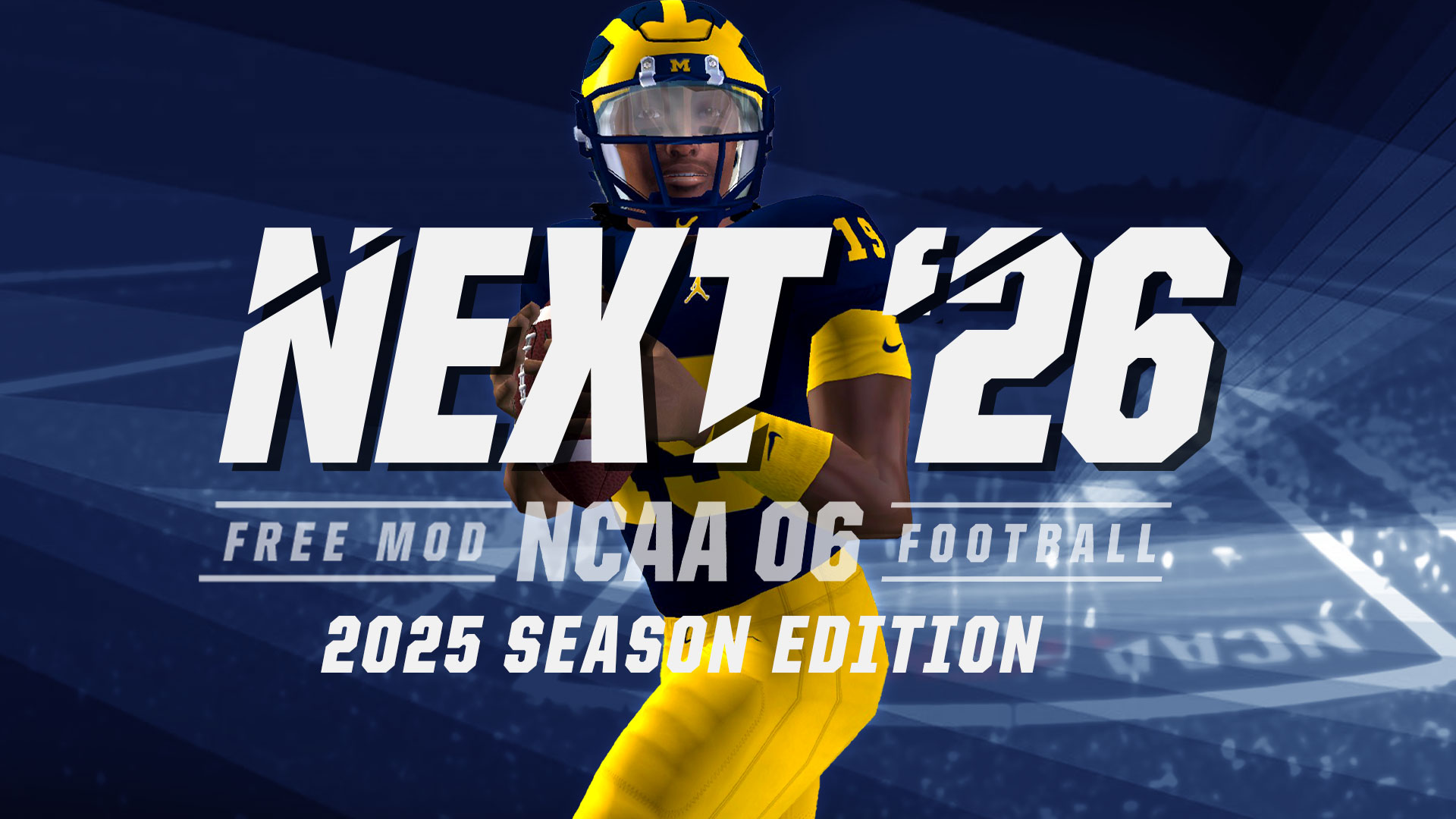 Discovery splash banner for NCAA NEXT FOOTBALL Discord server