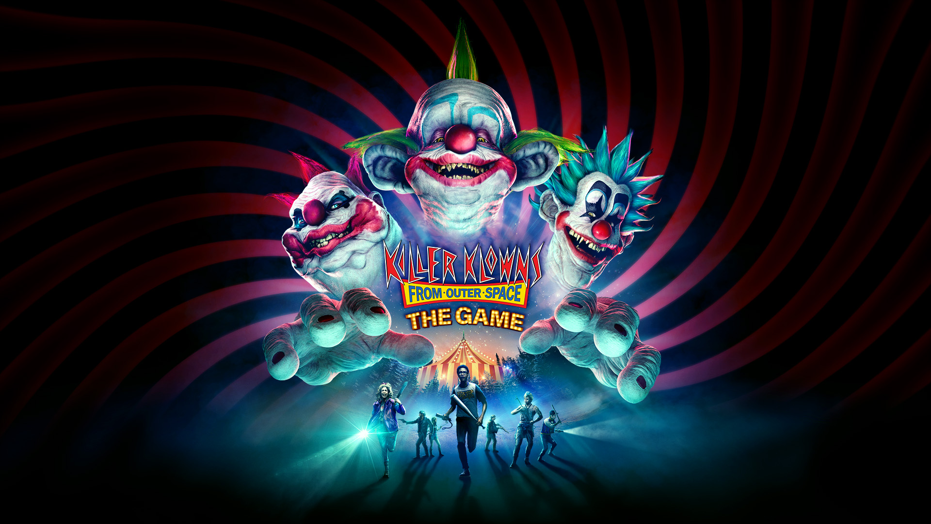 Discovery splash banner for Killer Klowns from Outer Space: The Game Discord server