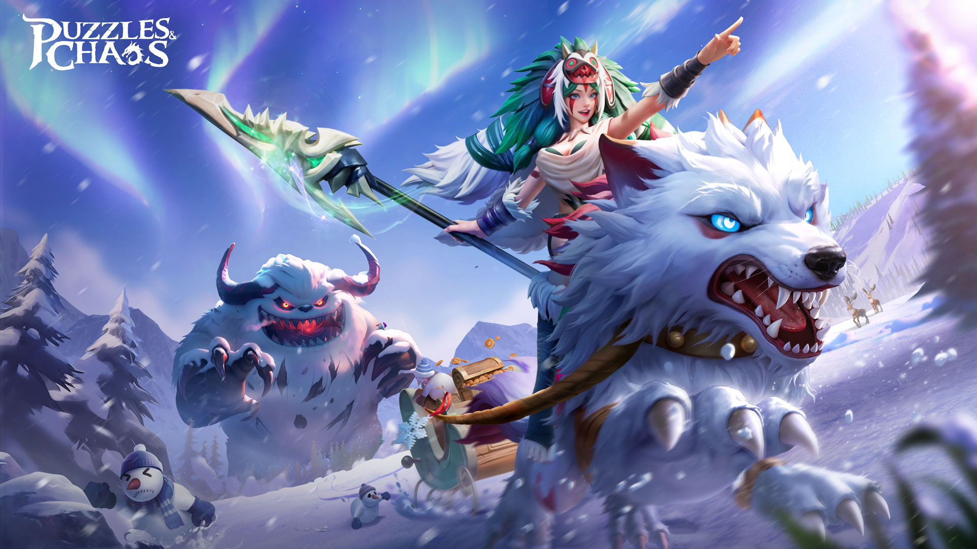 Discovery splash banner for Puzzles & Chaos: Frozen Castle Discord server
