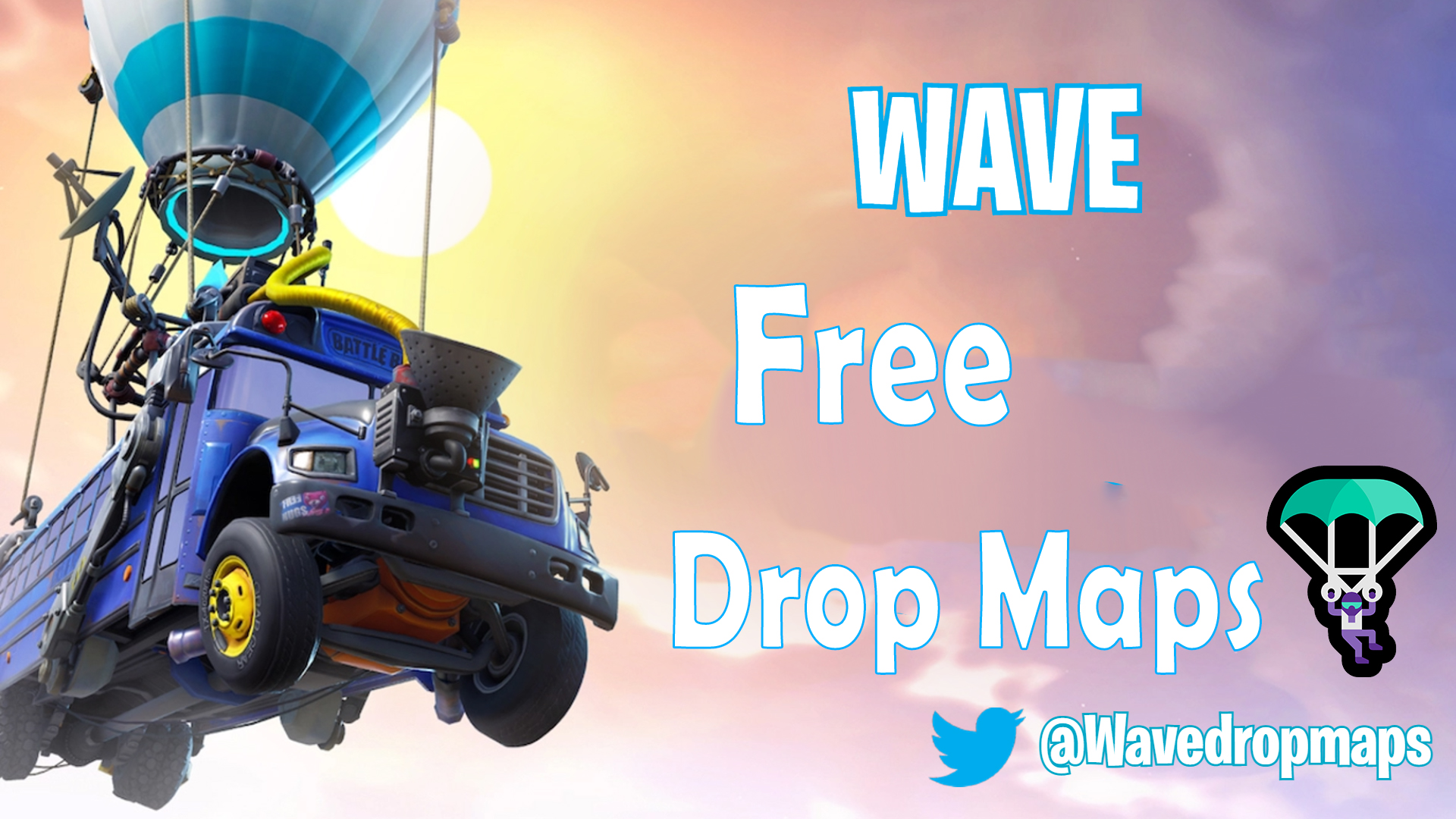 Discovery splash banner for Wave Free Dropmaps! Discord server